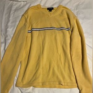 Vintage Nautica V-neck Sweater in Yellow